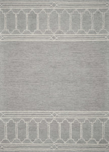 3'3" x 5'3" Wool Grey Area Rug