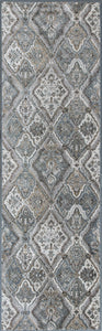 2'2"X 6'11" Runner Viscose Silver Area Rug