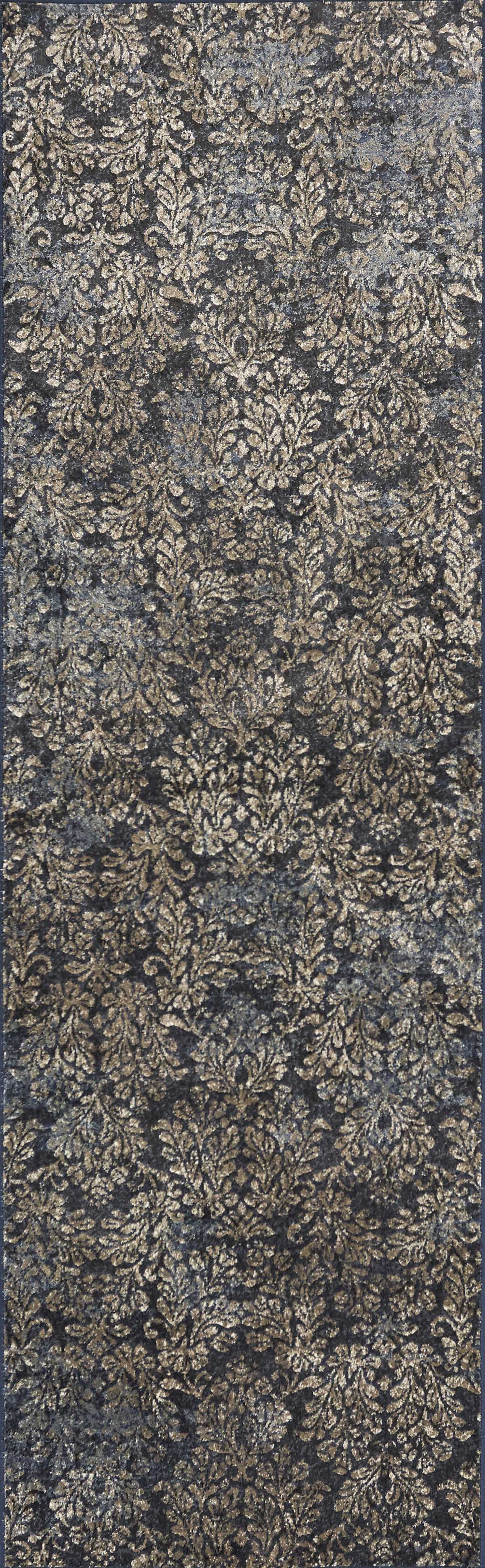 2'2"X 6'11" Runner Viscose Slate Area Rug