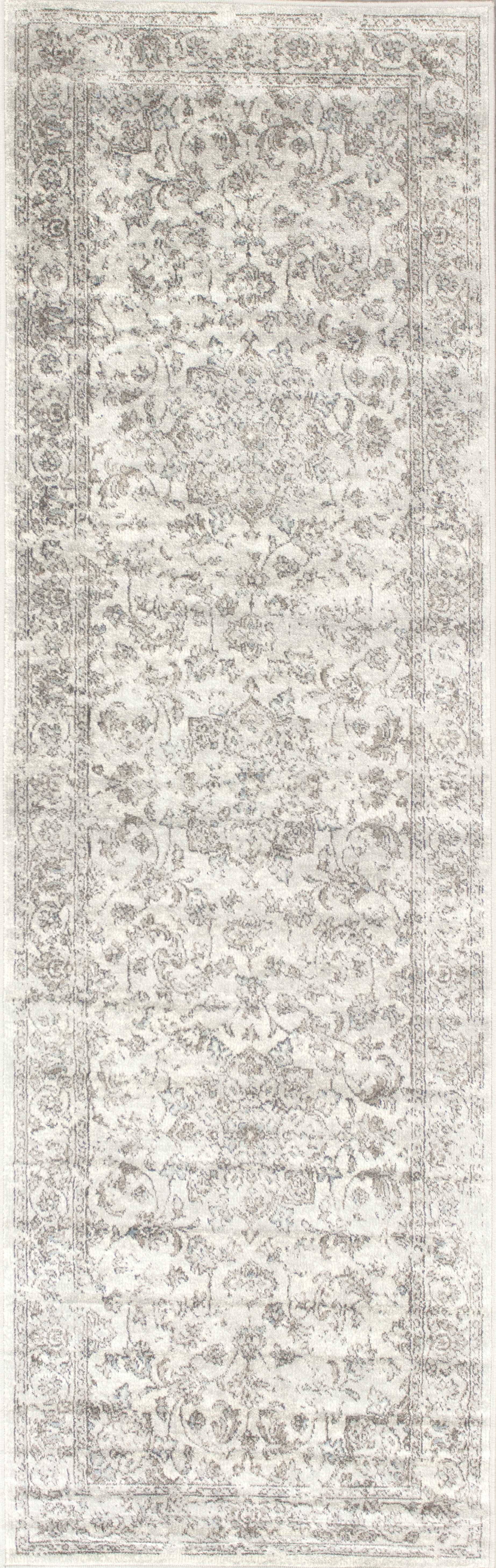 2'2"X 6'11" Runner Viscose Silver Area Rug