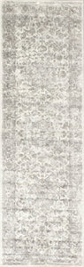 2'2"X 6'11" Runner Viscose Silver Area Rug