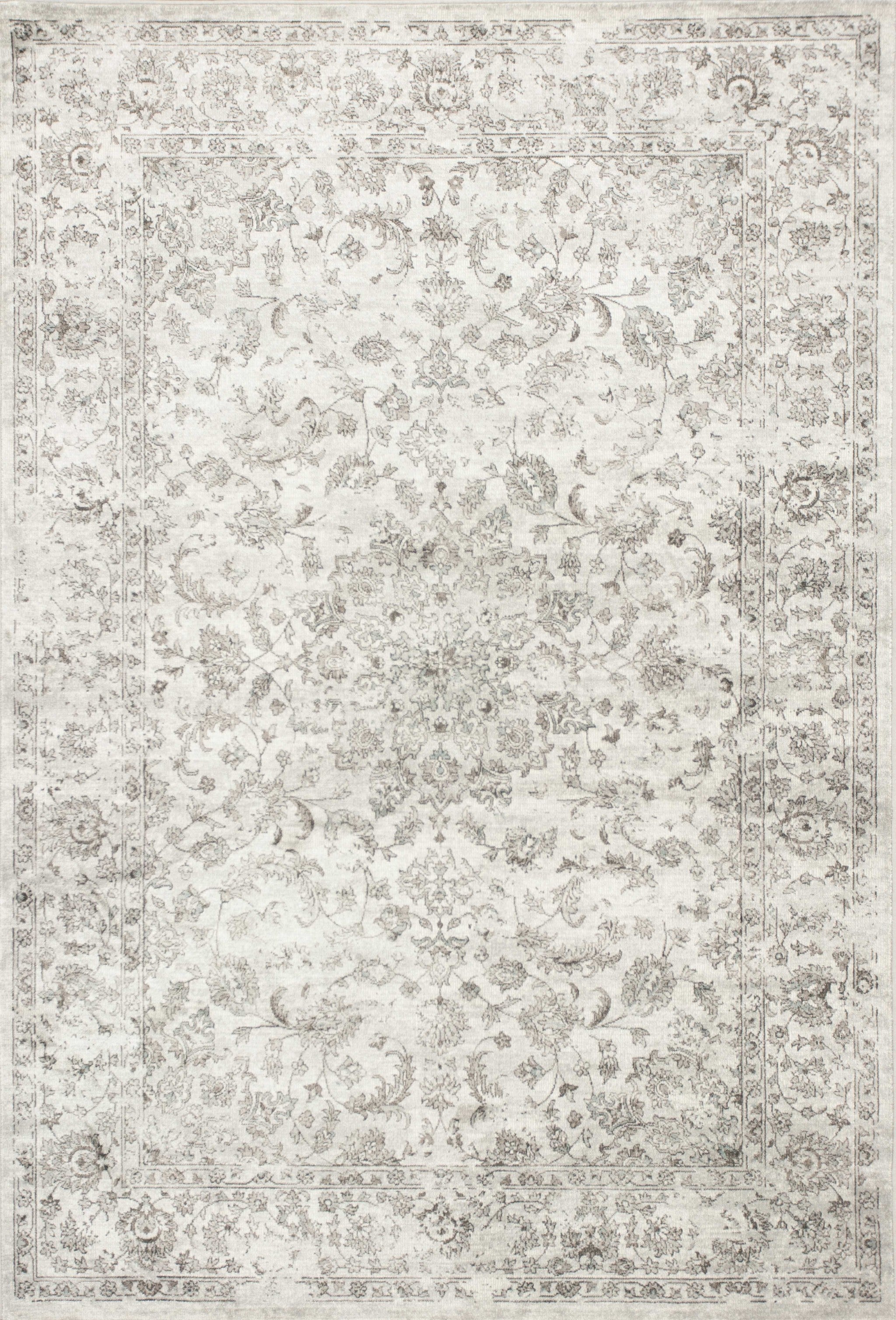 3'3" x 4'7" Viscose Silver Area Rug