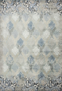 3'3" x 4'7" Viscose Slate Blue Area Rug