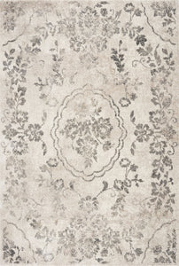 3'3" x 4'11" Polypropylene Grey Area Rug