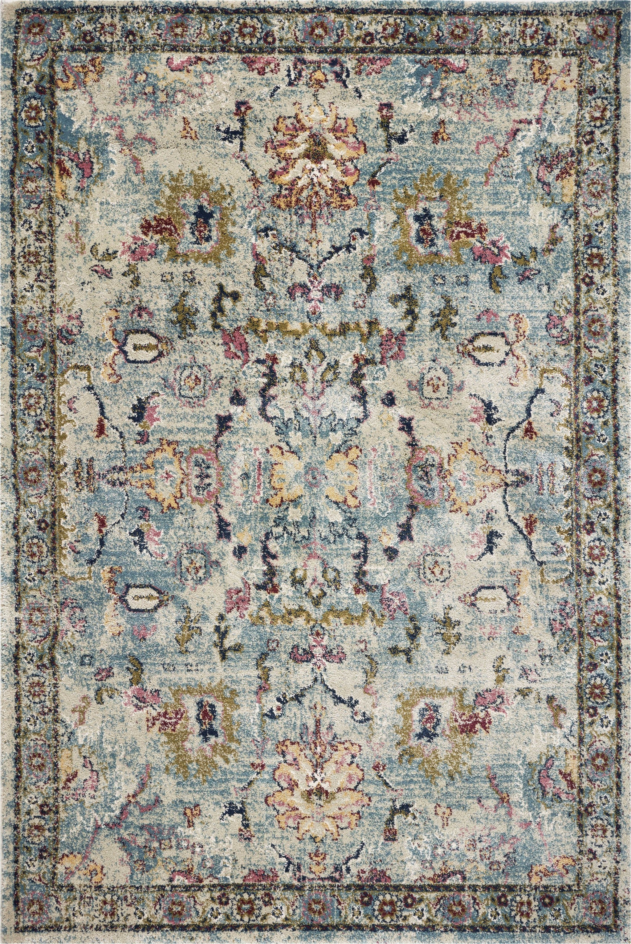 3'3" x 4'11" Polypropylene Lt Blue Area Rug