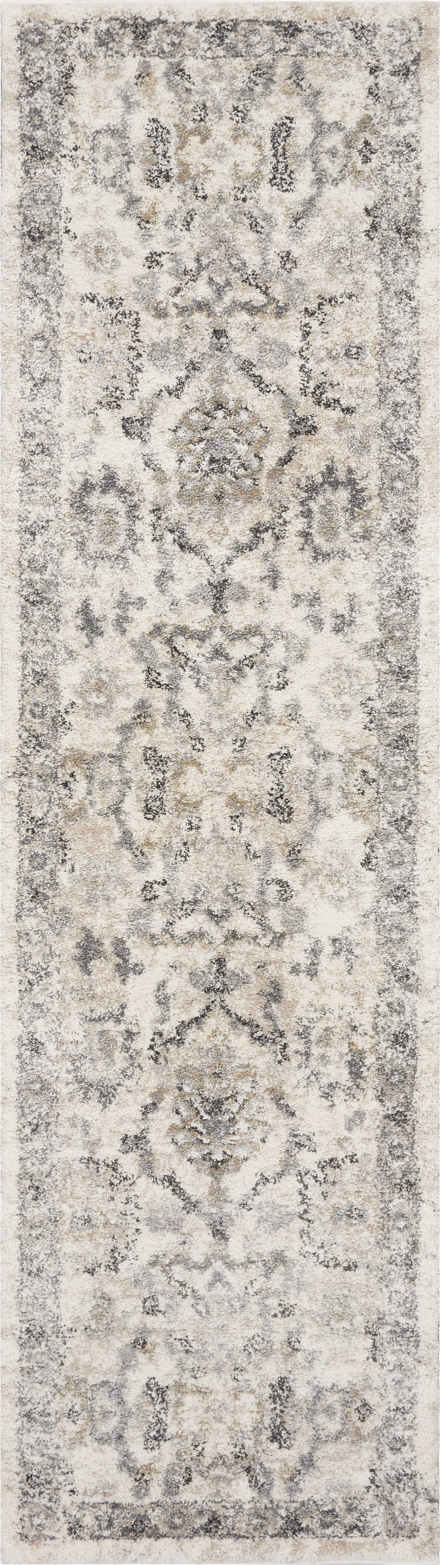 2'2" x 7'6" Runner Polypropylene Ivory Area Rug