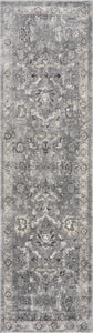 2'2" x 7'6" Runner Polypropylene Grey Area Rug