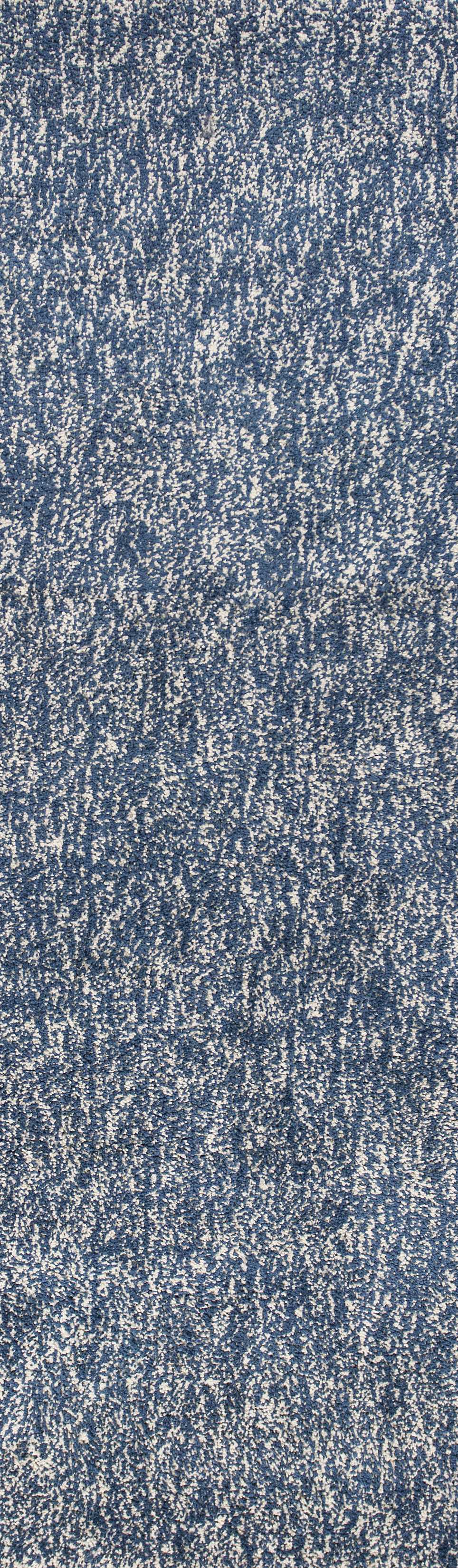 2'3" x 7'6" Runner Polyester Indigo/Ivory Heather Area Rug