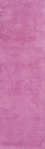 2'3" x 7'6" Runner Polyester Hot Pink Area Rug