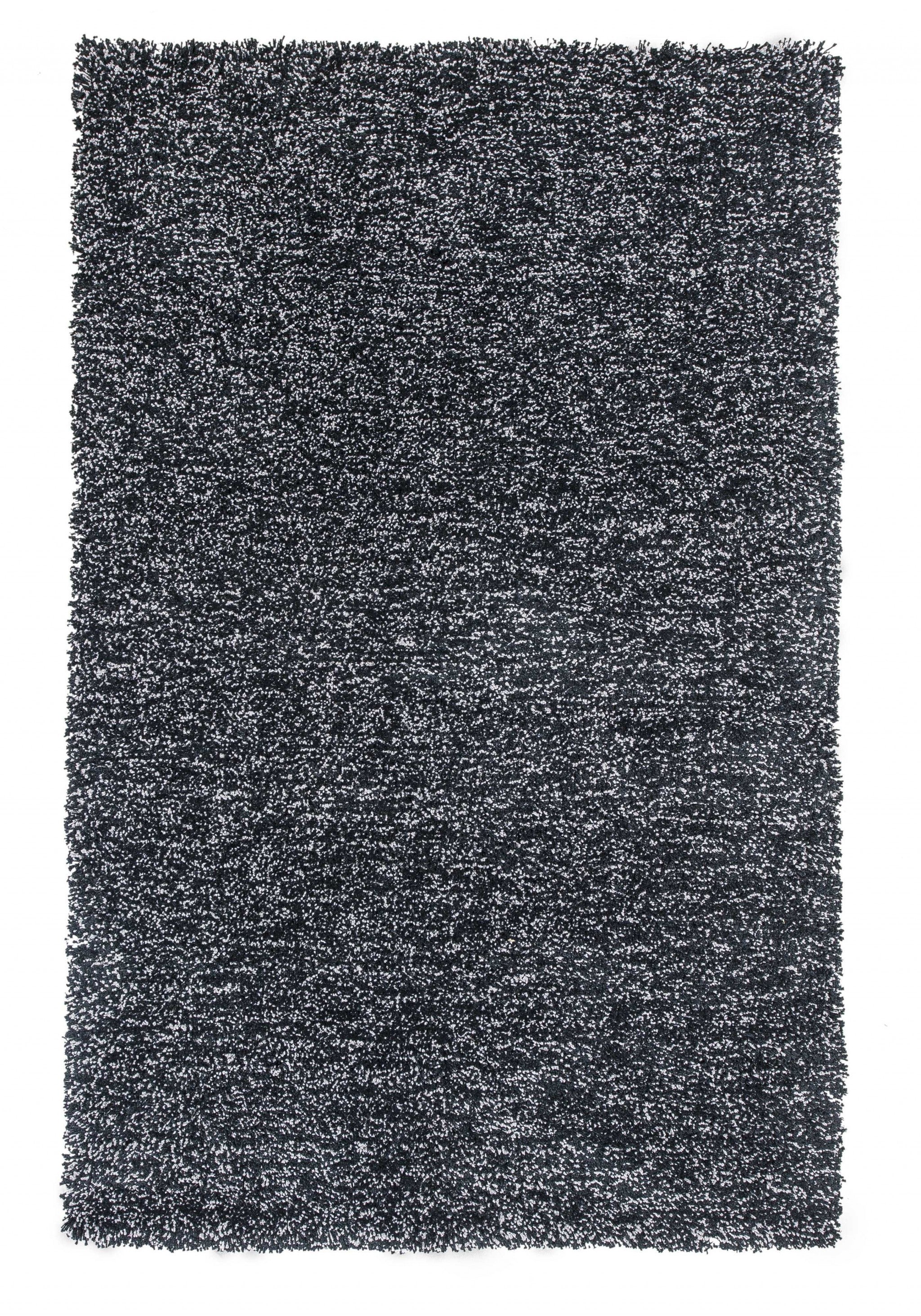 3'3" x 5'3" Polyester Black Heather Area Rug