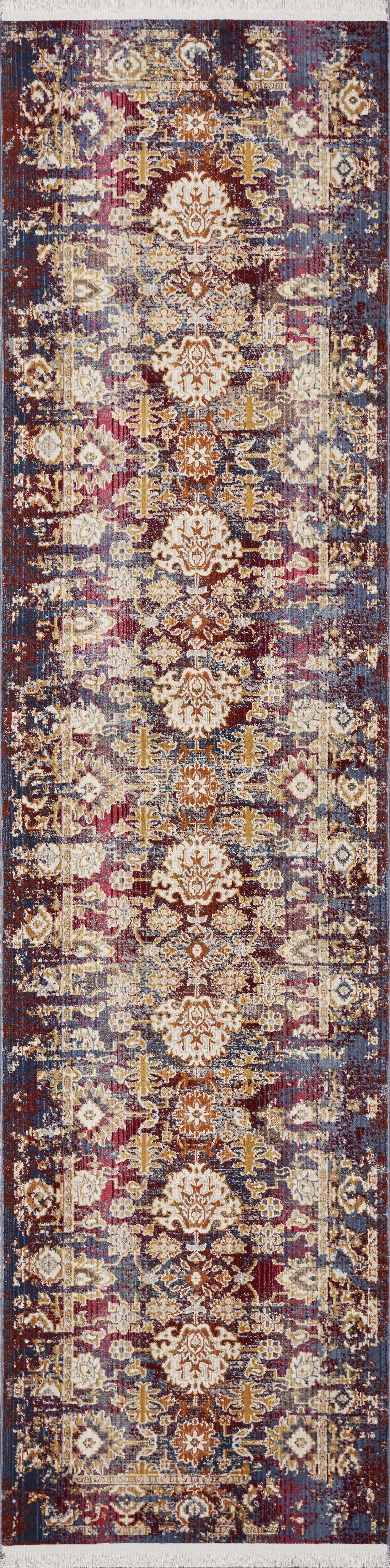 2'7" x 9'10" Runner Polypropylene Jeweltone Area Rug