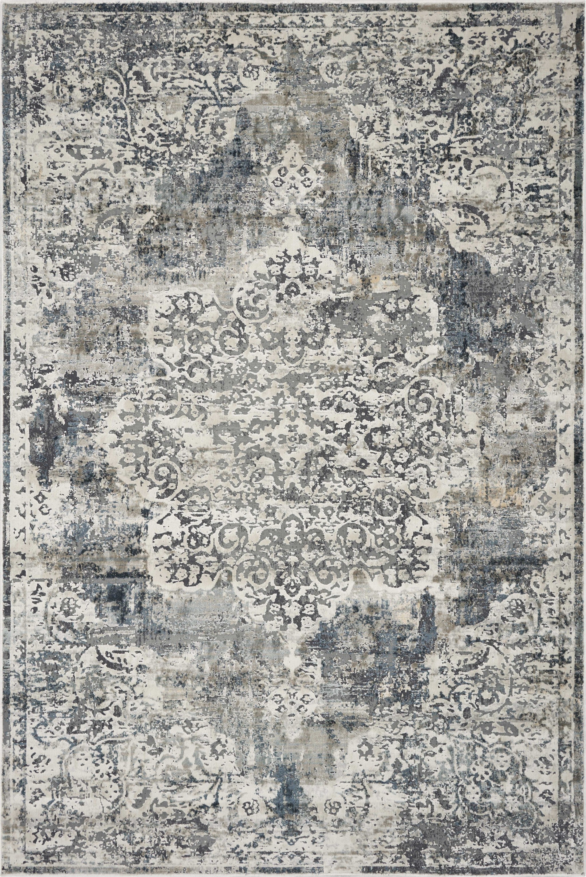 3'3" x 4'11" Polyester Ivory Area Rug