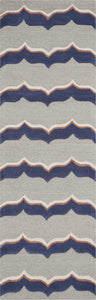 2'3" x 7'6" Runner Wool Putty/Indigo Area Rug