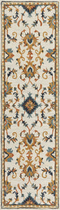 2'3" x 8' Runner Wool Ivory Area Rug