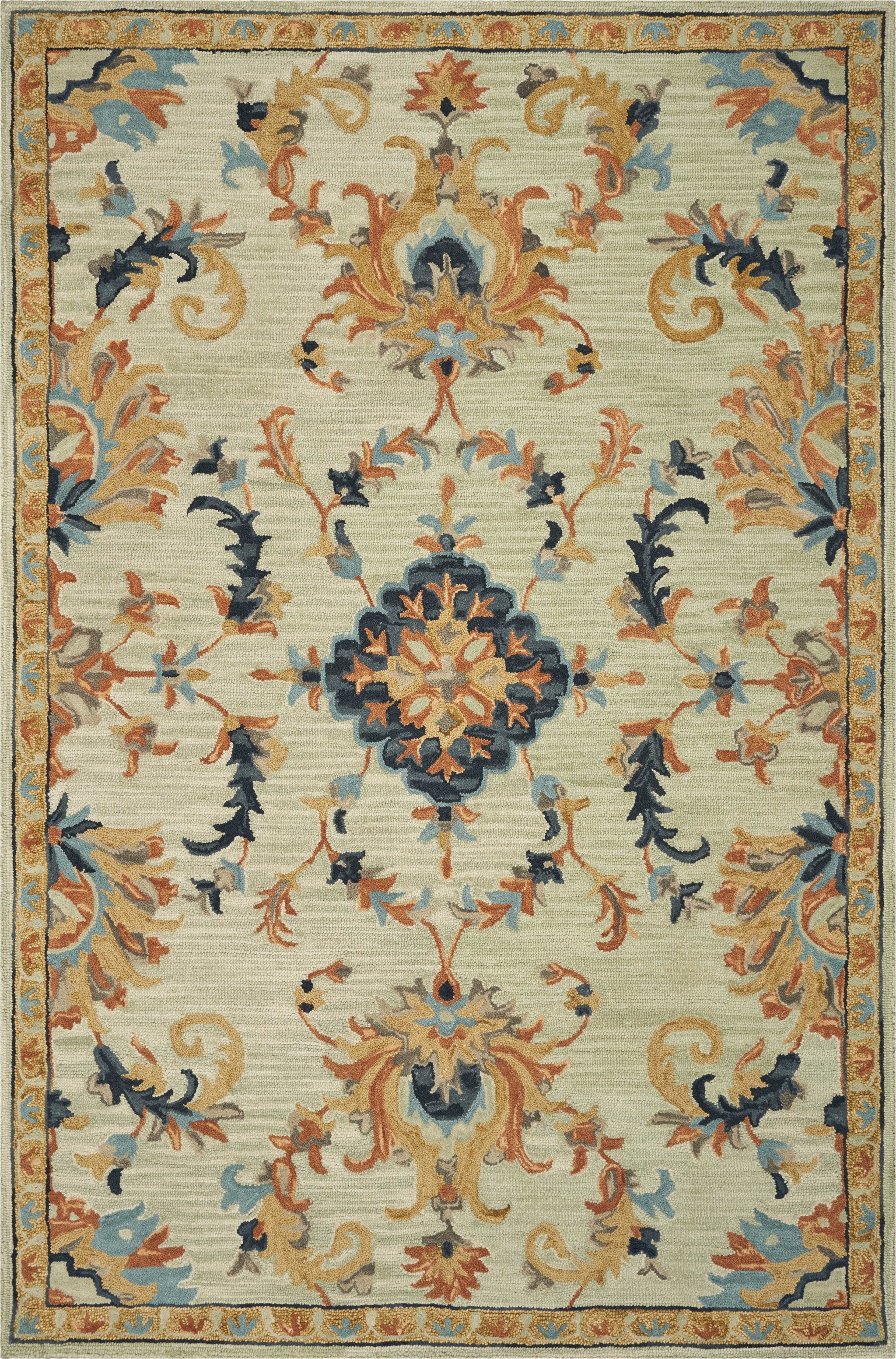 3'3" x 5'3" Wool Mint Area Rug