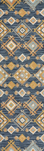 2'3" x 8' Runner Wool Denim Area Rug