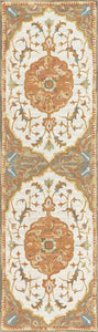 2'3" x 8' Runner Wool Ivory Area Rug