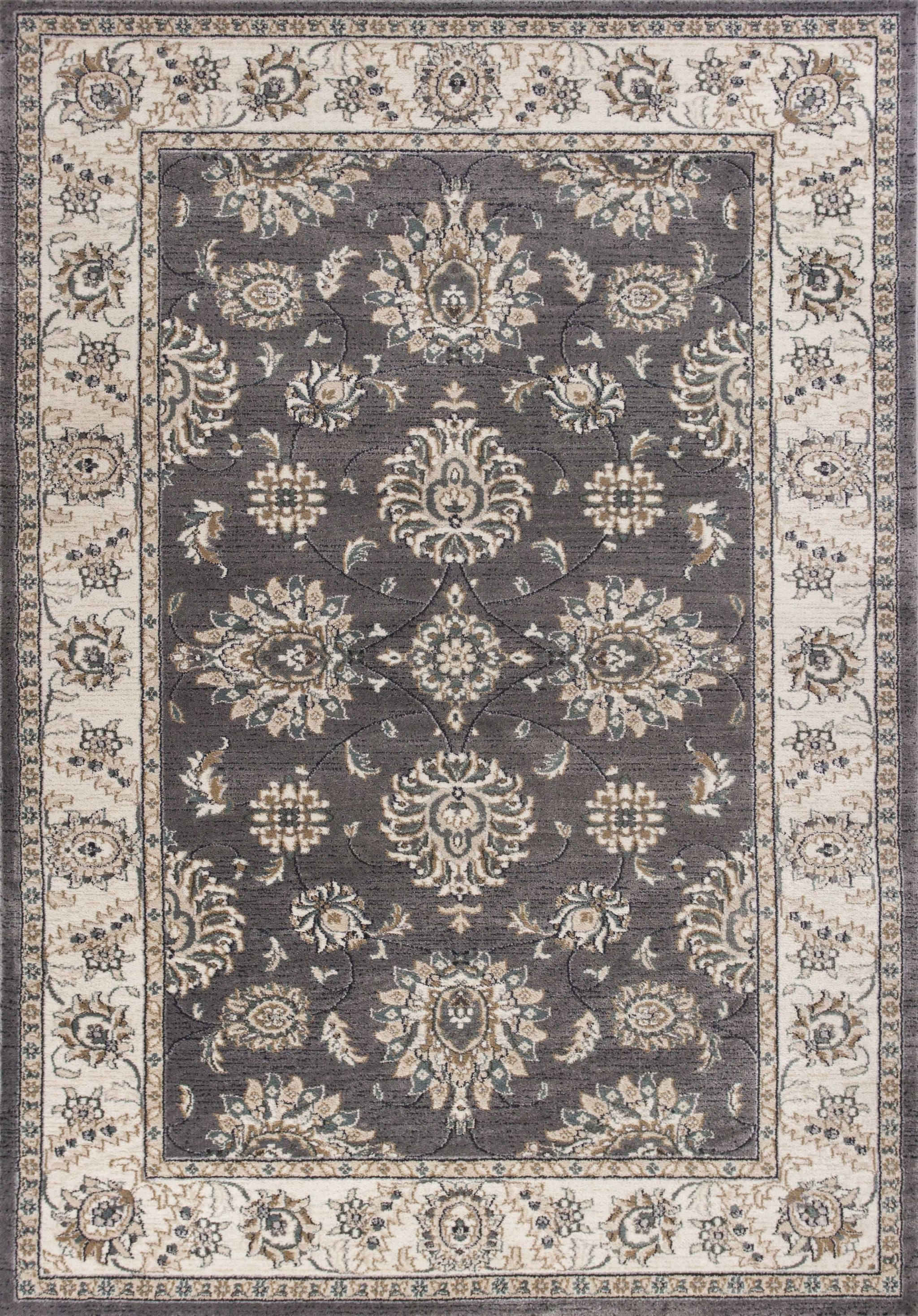 5'3" x 7'7" Polypropylene Grey/Ivory Area Rug