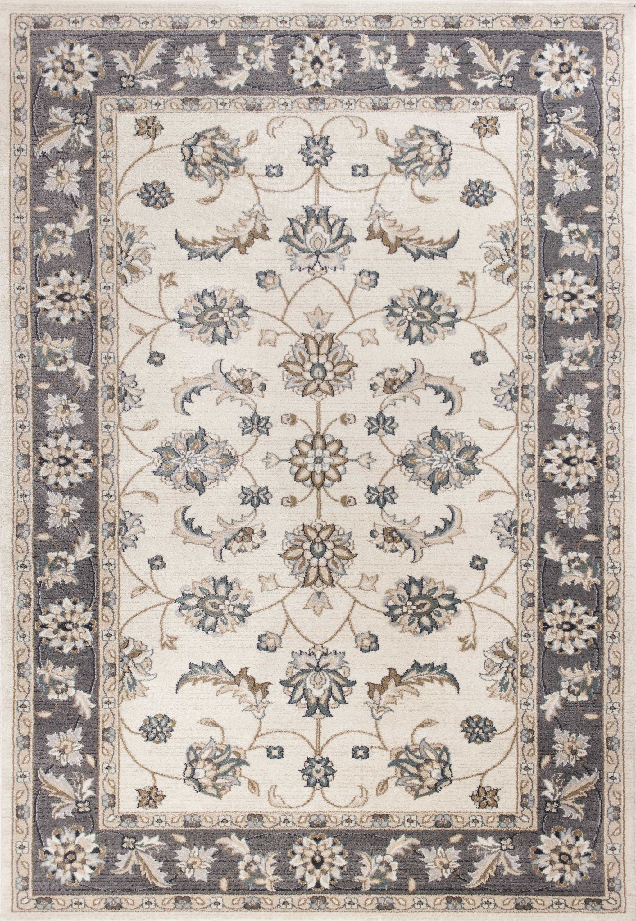 5'3" x 7'7" Polypropylene Ivory/Grey Area Rug