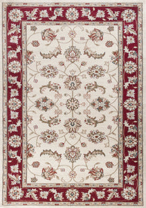 5'3" x 7'7" Polypropylene Ivory/Red Area Rug