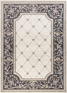 5'3" x 7'7" Polypropylene Ivory/Grey Area Rug