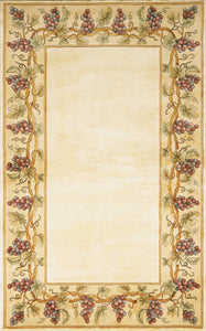 2'6" x 4'6" Wool Ivory Area Rug