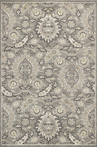 5'3" x 7'7" UV-treated Polypropylene Grey Area Rug