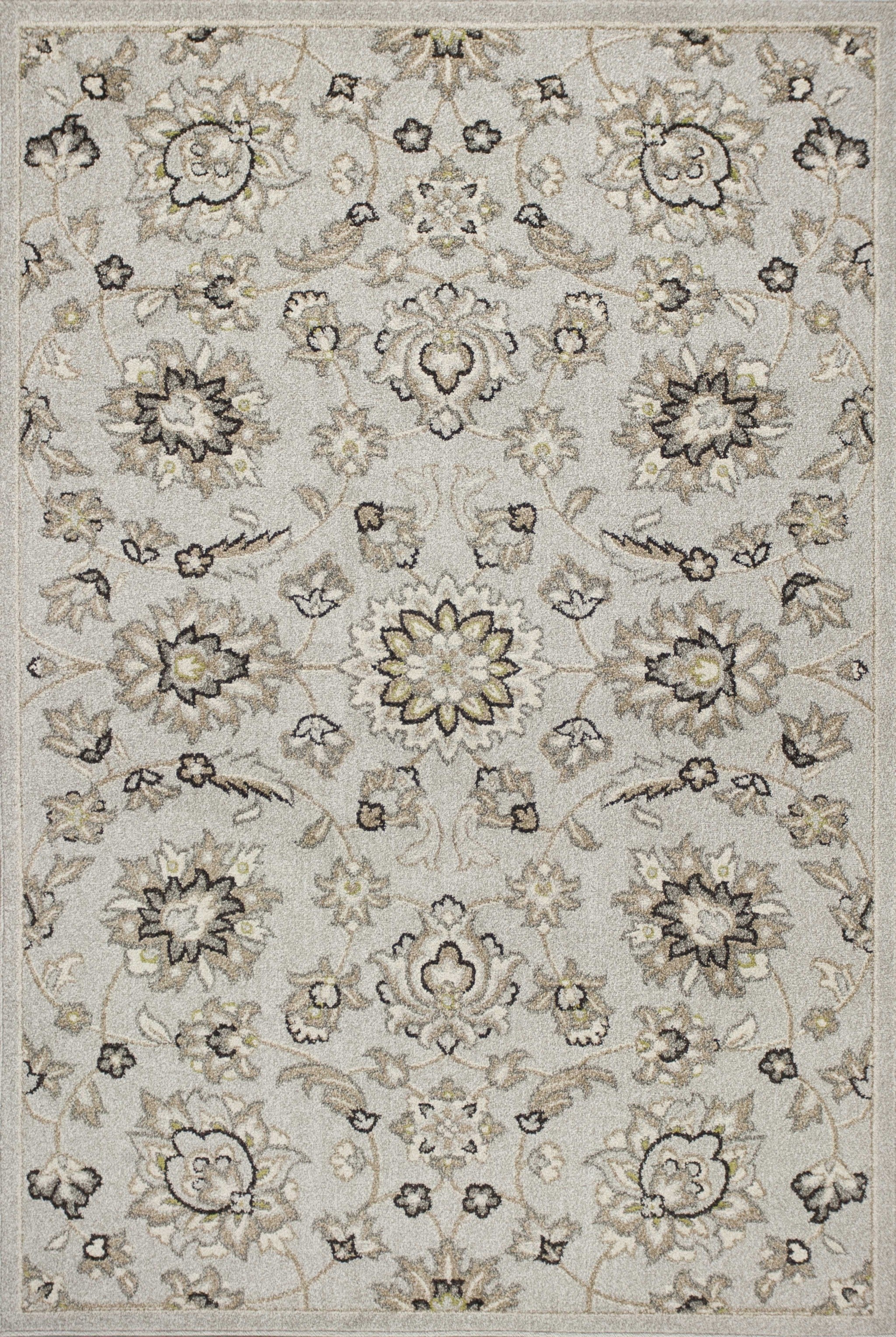 5'3" x 7'7" UV-treated Polypropylene Silver Area Rug