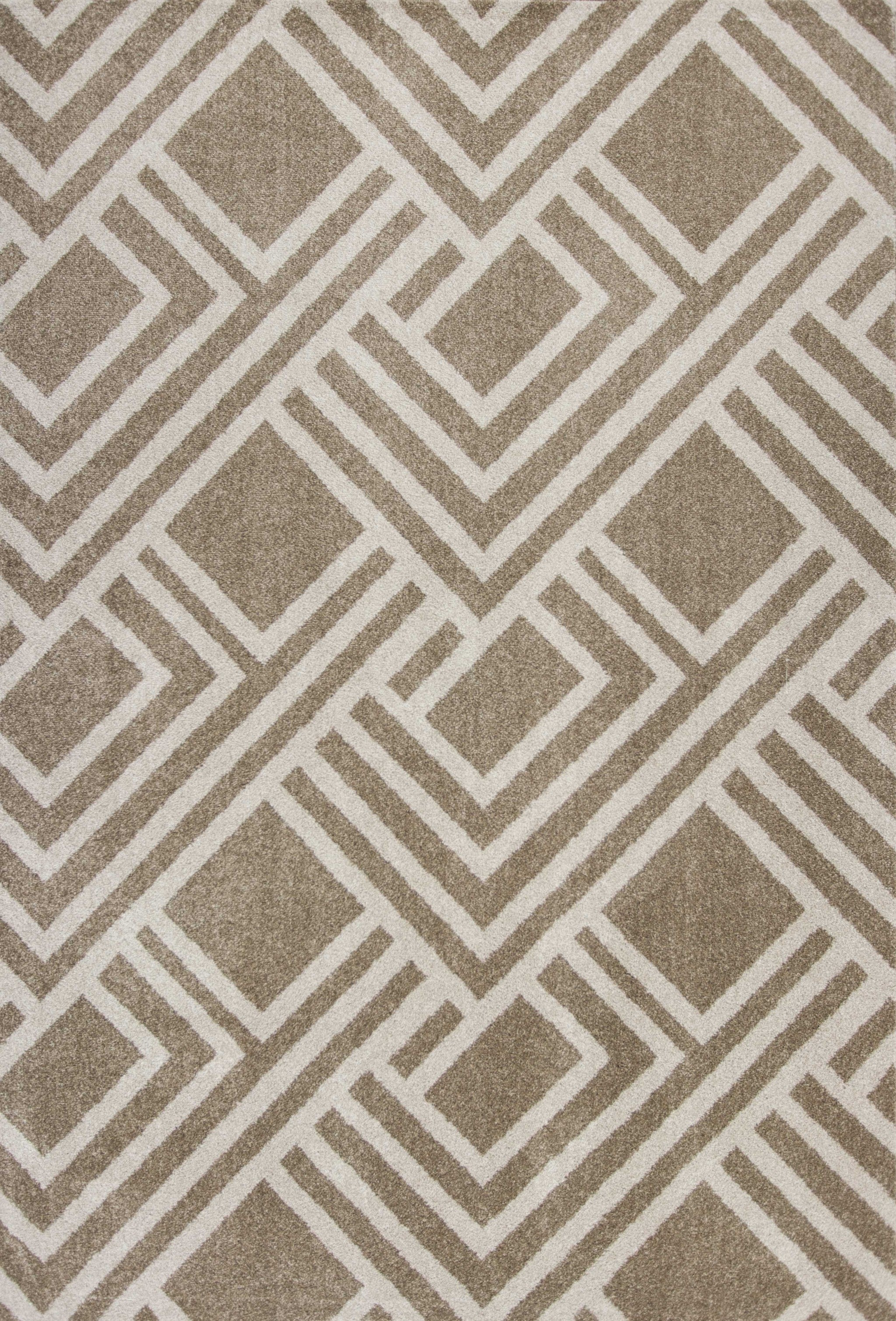 5'3" x 7'7" UV-treated Polypropylene Beige Area Rug