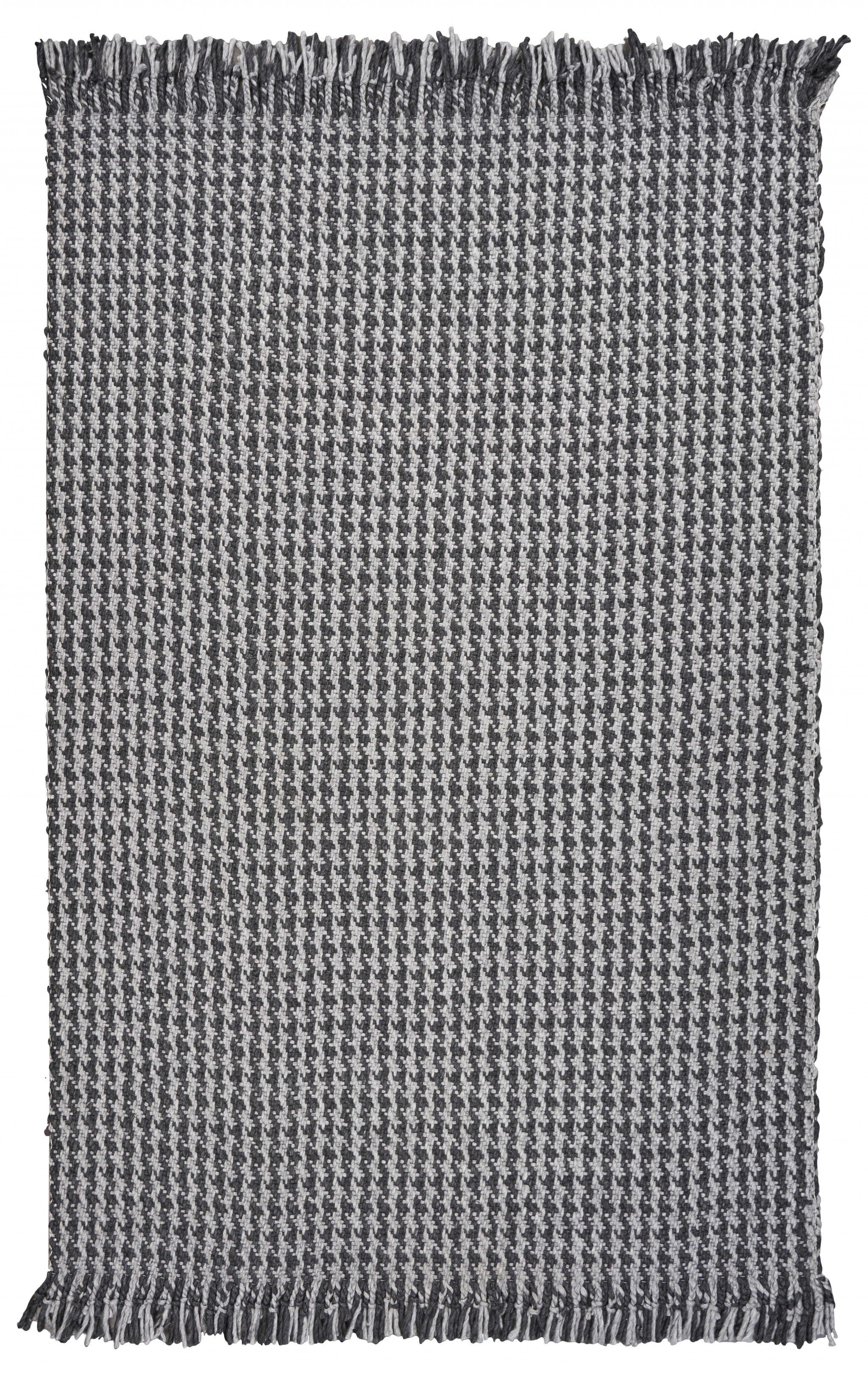 3'3" x 5'3" Wool Grey Area Rug