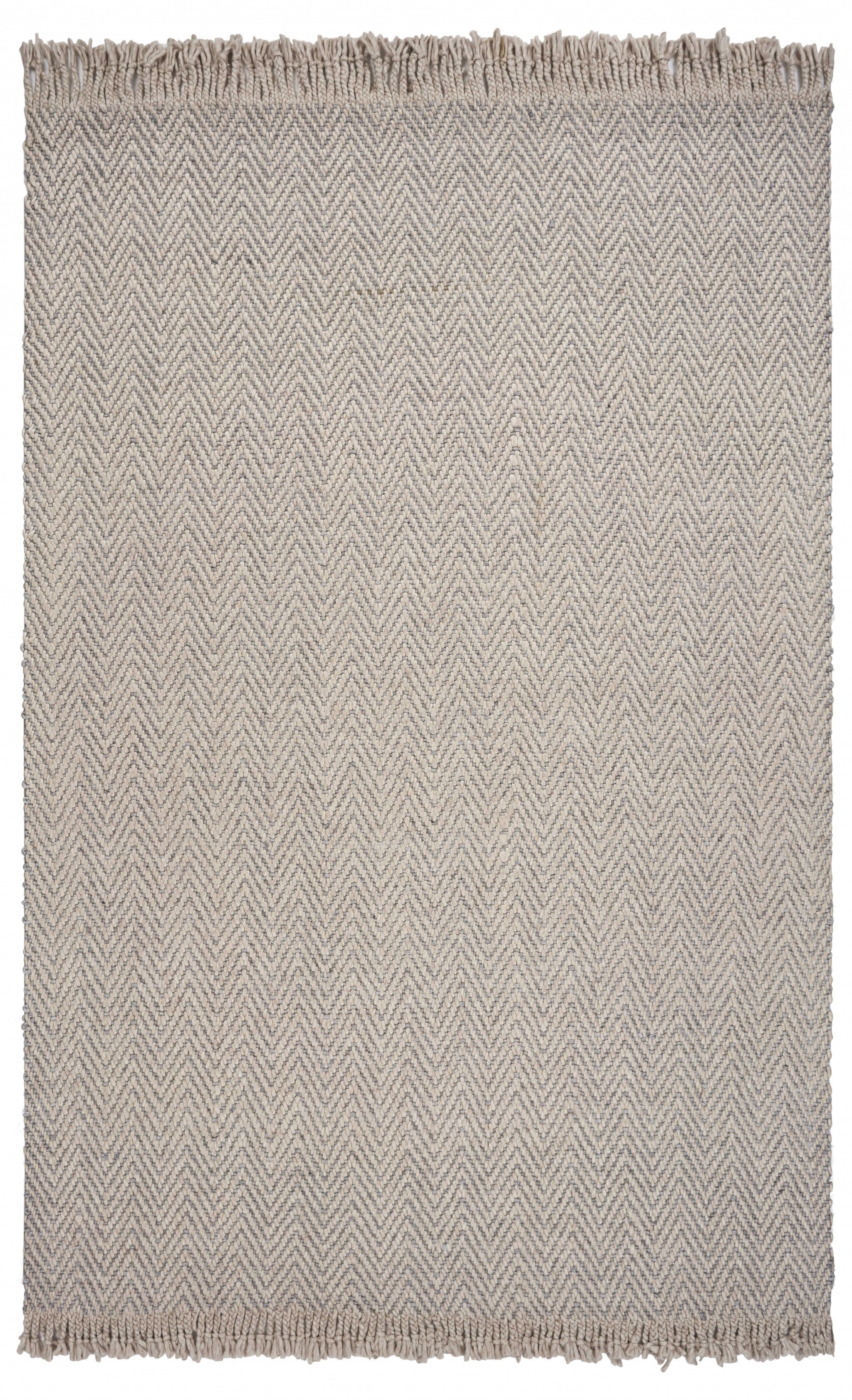 3'3" x 5'3" Wool Oatmeal Area Rug