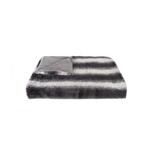 50" x 60" Irving Charcoal/White Fur - Throw