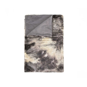 50" x 60" Naples Grey/Off-White Fur - Throw