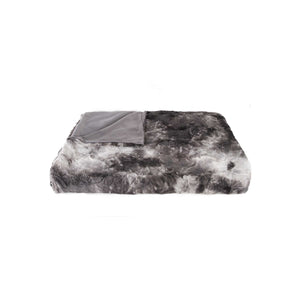 50" x 60" Naples Charcoal/Grey Fur - Throw