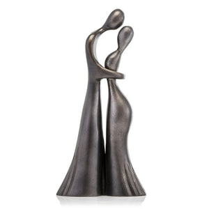 4" x 4.5" x 16"' Bronze, Hugging - Lovers Set of 2