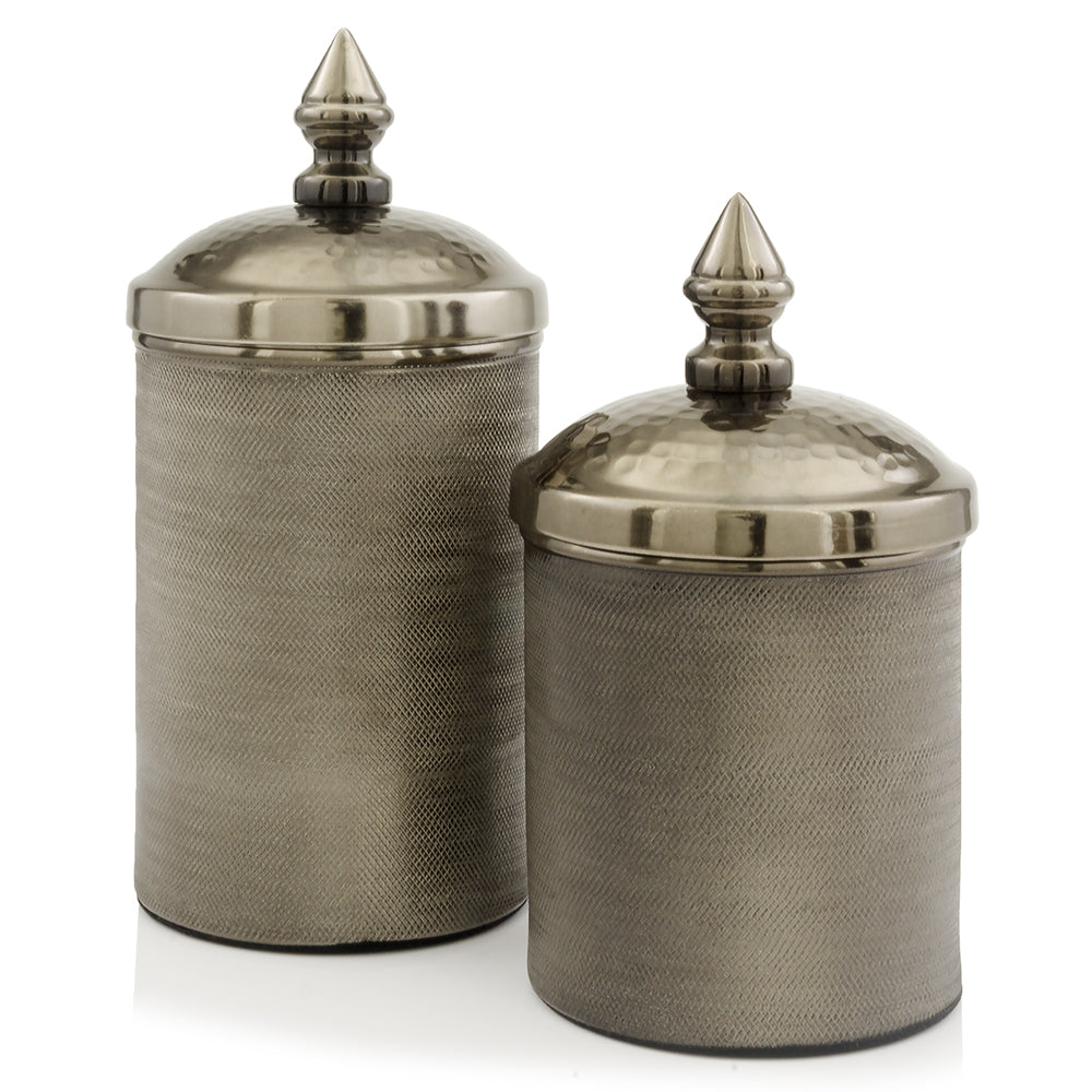 4.5" x 4.5" x 11" Bronze - Canisters Set of 2