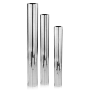 6" x 6" x 40" Buffed, Large Cylinder, Tall - Floor Vase