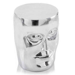 13" x 13" x 18" Silver/Aluminum - Face Stool