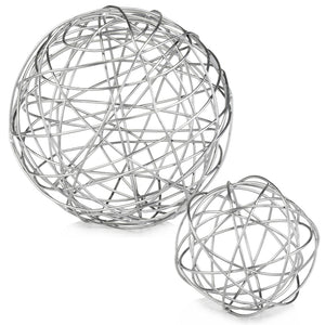 7" x 7" x 7" Silver/Large Wire - Sphere