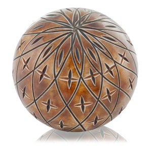 4" x 4" x 4" Natural Astro Etched Resin - Sphere