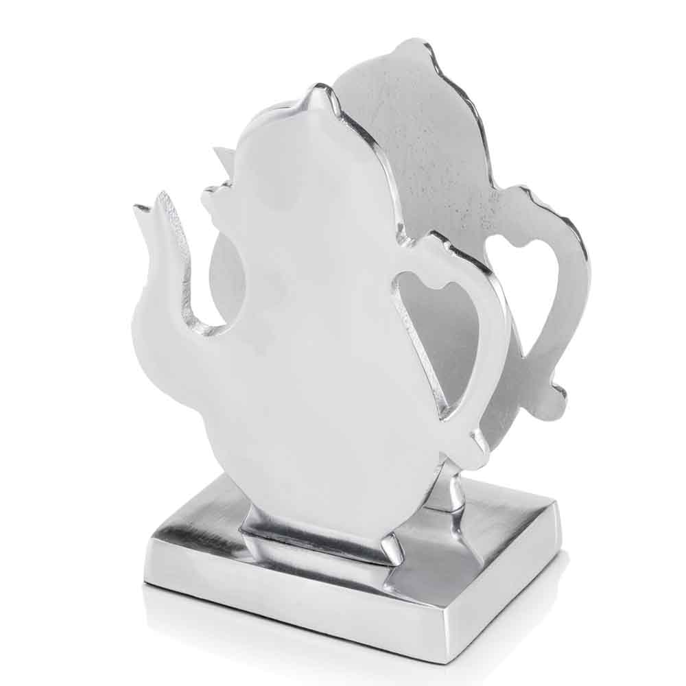 2.75" x 4" x 6" Buffed Teapot - Napkin Holder