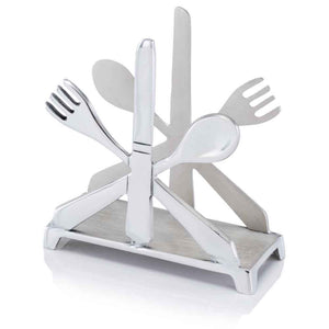 2" x 5.5" x 5.5" Buffed Cutlery - Napkin Holder