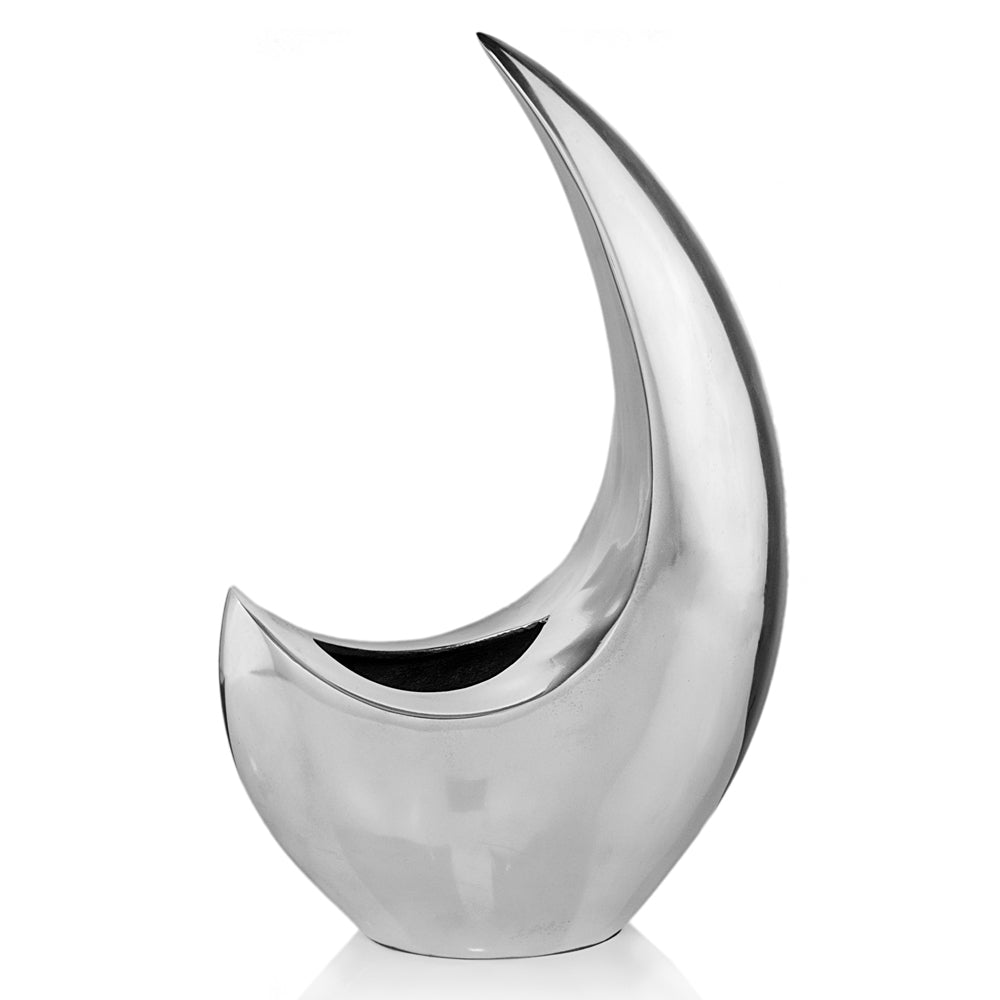 4.5" x 10" x 16" Buffed Crescent - Vase