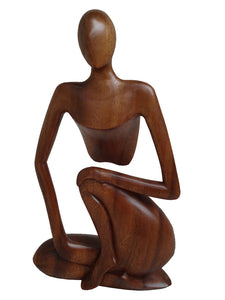 2.5" x 12" x 16.5" Abstract Mahogany Lady