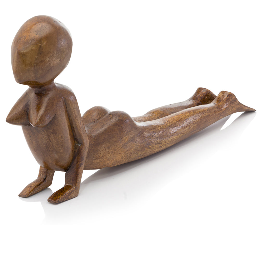 3" x 17" x 8" Mahogany, Large Floor Gymnast