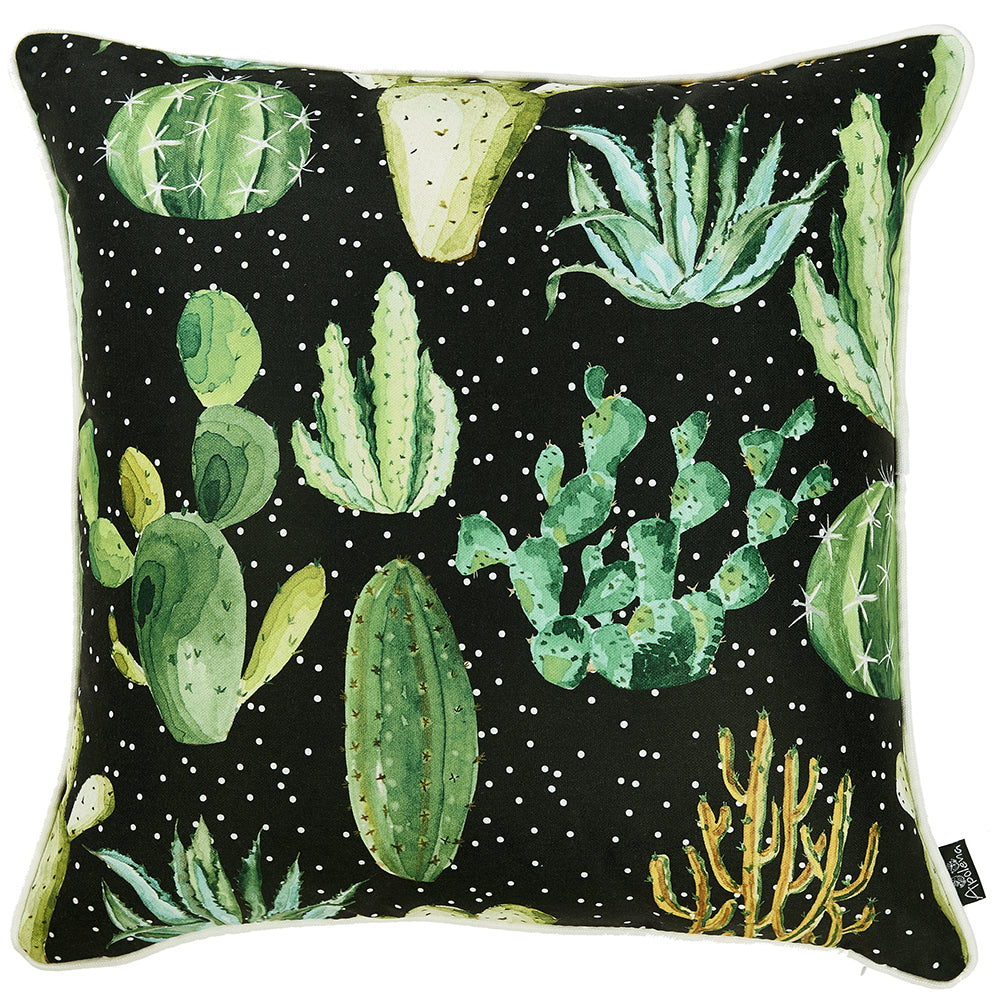 18"x 18" Printed Cactus Madness Decorative Throw Pillow Cover