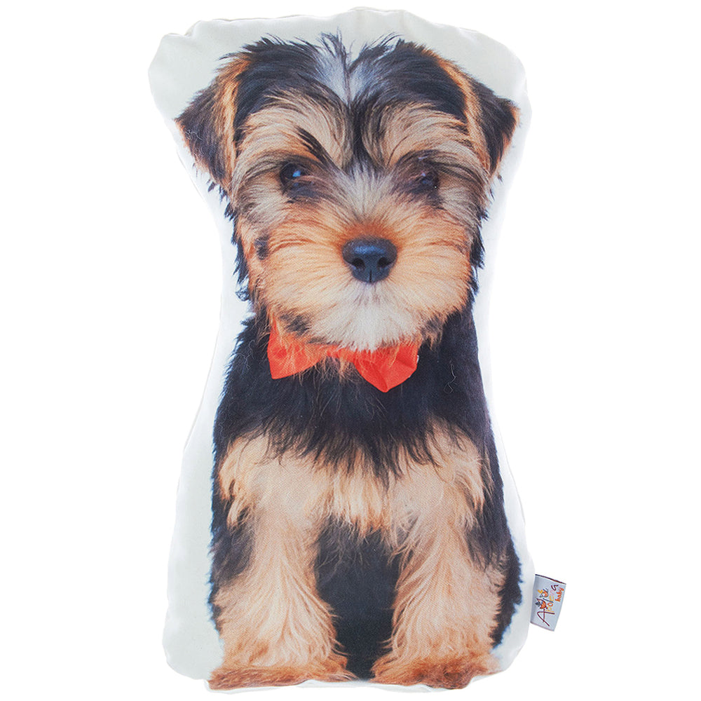 Yorkie Dog Shape Filled Pillow, Animal Shaped Pillow