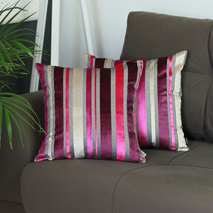 17"x17"Purple Velvet Luxurious Throw Decorative Pillow Case Set of 2 pcs Square