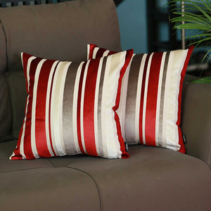 17"x17"Red Velvet Luxurious Throw Decorative Pillow Case Set of 2 pcs Square