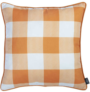 18"x 18"Orange Thanksgiving Printed Decorative Throw Pillow Cover